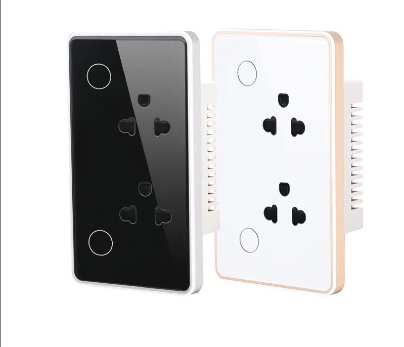 Ổ cấm thông minh Tuya Wifi 2 lỗ kèm nút cảm ứng